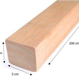 Caibro Aparelhado 4,5x5,0x200cm Jardim e Varanda - 2