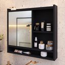 Ver imagem 3 de Espelheira Suspensa para Banheiro Closet Porta e Armário Acqua com Nicho