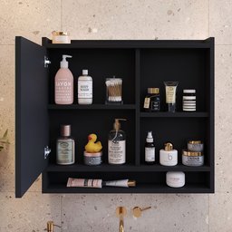 Espelheira Suspensa para Banheiro Closet Porta e Armário Acqua com Nicho - 2