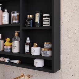 Espelheira Suspensa para Banheiro Closet Porta e Armário Acqua com Nicho - 5