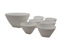 Ver imagem 2 de Conjunto de Bowls Sobremesa Tigela Saladeira Pote 7 Peças Branco Dehaus