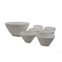 Ver imagem 2 de Conjunto de Bowls Sobremesa Tigela Saladeira Pote 7 Peças Branco Dehaus