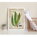 Ver imagem 2 de Quadro Decorativo Vintage Botânica Folhas 24x18cm:madeira Preta
