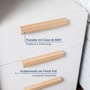 Ver imagem 5 de Mesa de Cabeceira Planejada 3 Gavetas Jade CabeCasa MadeiraOriginals Branco
