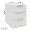 Ver imagem 4 de Mesa de Cabeceira Planejada 3 Gavetas Jade CabeCasa MadeiraOriginals Branco