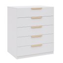 Ver imagem 2 de Cômoda Planejada 5 Gavetas 80cm Jade CabeCasa MadeiraOriginals Branco/Fosco
