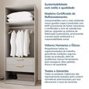 Ver imagem 6 de Cômoda Planejada 5 Gavetas 80cm Jade CabeCasa MadeiraOriginals Branco/Fosco