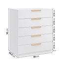 Ver imagem 3 de Cômoda 5 Gavetas 80cm Jade CabeCasa MadeiraOriginals