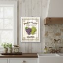 Ver imagem 1 de Quadro Vintage para Cozinha Uvas 45x34cm Mold Preta