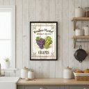 Ver imagem 2 de Quadro Vintage para Cozinha Uvas 45x34cm Mold Preta
