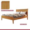 Conjunto Quarto de Casal Cama Madeira Maciça Rattan 140cm e Cômoda Rattan 5 Gavetas com Sapateira - 6