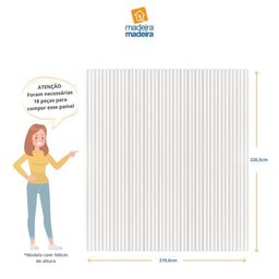 Painel Ripado de Poliestireno 6 Barras de  2,85m x 12,2cm venda em (1,96m²) Ruffino - 5