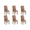 Ver imagem 1 de Kit 6 Cadeiras Sala Jantar Athenas 6 Un Imbuia-capuccino/suede Capuccino - Rufato