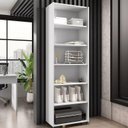 Ver imagem 4 de Armário Estante Multiuso Office Livreiro com 6 Portas 181,5cm Branco