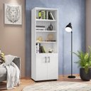 Ver imagem 6 de Armário Estante Multiuso Office Livreiro com 6 Portas 181,5cm Branco
