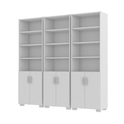 Armário Estante Multiuso Office Livreiro com 6 Portas 181,5cm - 3