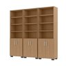 Armário Estante Multiuso Office Livreiro com 6 Portas 181,5cm - 2