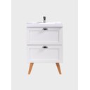 Ver imagem 6 de Gabinete para Banheiro com Cuba e Espelho Redondo 60cm Retro Mdf Branco Milano - On Móveis