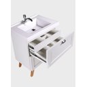 Ver mais imagens de Gabinete para Banheiro com Cuba e Espelho Redondo 60cm Retro Mdf Branco Milano - On Móveis