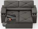 Ver imagem 5 de Sofá com Porta Copos Retrátil e Reclinável Pop 1,54m Velosuede Cinza - Netsofas