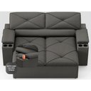 Ver imagem 5 de Sofá com Porta Copos Retrátil e Reclinável Pop 1,54m Velosuede Cinza - Netsofas