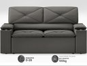 Ver imagem 4 de Sofá com Porta Copos Retrátil e Reclinável Pop 1,54m Velosuede Cinza - Netsofas