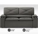 Ver imagem 4 de Sofá com Porta Copos Retrátil e Reclinável Pop 1,54m Velosuede Cinza - Netsofas