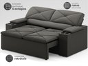 Ver imagem 3 de Sofá com Porta Copos Retrátil e Reclinável Pop 1,54m Velosuede Cinza - Netsofas