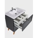 Ver imagem 4 de Gabinete para Banheiro com Cuba 60cm Retro Mdf Milano - On Móveis Cor:grafite