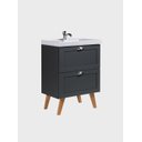Ver imagem 3 de Gabinete para Banheiro com Cuba 60cm Retro Mdf Milano - On Móveis Cor:grafite