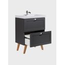 Ver imagem 6 de Gabinete para Banheiro com Cuba 60cm Retro Mdf Milano - On Móveis Cor:grafite