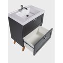Ver imagem 5 de Gabinete para Banheiro com Cuba 60cm Retro Mdf Milano - On Móveis Cor:grafite