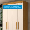 Ver imagem 6 de Guarda-roupa Solteiro 109,80cm 4 Portas 100% Mdf Papoulas Espresso Móveis