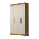 Ver imagem 2 de Guarda-roupa Solteiro 109,80cm 4 Portas 100% Mdf Papoulas Espresso Móveis