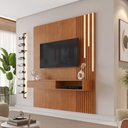 Ver imagem 3 de Painel para Tv 65'' Impérium Gaveta C/ Nicho Led Cascata 100% Mdf:naturalle