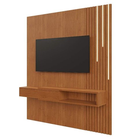 Painel para Tv 65'' Impérium Gaveta C/ Nicho Led Cascata 100% Mdf:naturalle