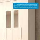 Ver imagem 6 de Guarda-Roupa Solteiro 4 Portas com Espelho 100% MDF 110cm Papoulas Espresso Móveis Branco