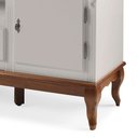 Ver imagem 5 de Conjunto Rack 60503m + Painel 50513 para Sala Pés Luiz Xv 2 Gavetas 2 Portas - Off White/imbuia