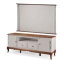 Ver imagem 1 de Conjunto Rack 60503m + Painel 50513 para Sala Pés Luiz Xv 2 Gavetas 2 Portas - Off White/imbuia