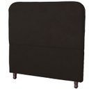 Ver imagem 1 de Cabeceira Casal Queen Estofada para Cama Box Lizza Veludo Marrom
