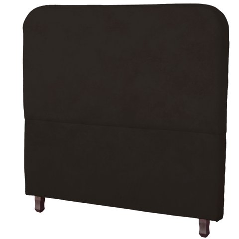 Cabeceira Casal Queen Estofada para Cama Box Lizza Veludo Marrom