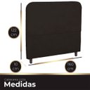 Ver imagem 5 de Cabeceira Casal Queen Estofada para Cama Box Lizza Veludo Marrom