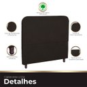 Ver imagem 6 de Cabeceira Casal Queen Estofada para Cama Box Lizza Veludo Marrom