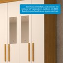 Ver imagem 5 de Guarda-Roupa Solteiro 4 Portas com Espelho 100% MDF 110cm Papoulas Espresso Móveis Off White/Cinamomo
