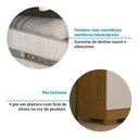 Ver imagem 7 de Guarda-Roupa Solteiro 4 Portas com Espelho 100% MDF 110cm Papoulas Espresso Móveis Off White/Cinamomo
