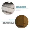 Ver imagem 7 de Guarda-Roupa Solteiro 4 Portas com Espelho 100% MDF 110cm Papoulas Espresso Móveis Marrom/Cinamomo