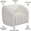 Ver imagem 5 de Kit Sofá 4 Lugares para Sala 292cm com 02 Poltronas Lazio M03 Bouclê Branco - Lyam Decor