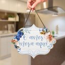 Ver imagem 3 de Placa de Porta Decoração Frases Amor Flores Sala Cozinha