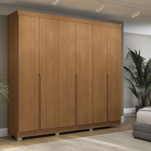 Guarda-roupa Casal 6 Portas 4 Gavetas com Pés Safira