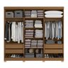 Guarda-roupa Casal 6 Portas 4 Gavetas com Pés Safira - 6